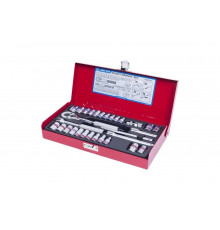 Набор торцевых головок с принадлежностями KING TONY 1/4", двенадцатигранные, 4-12 мм, 5/32"-1/2", 30 предметов 2030CR