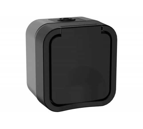 Розетка IEK Tors 1-я с з/к кр. 16а ip55 ts120 графит TS-R16-16-55-K53