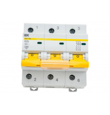 Автоматический выключатель IEK ВА47-100, 3Р, 25А, 10кА, характеристика D MVA40-3-025-D