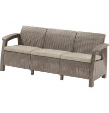 Трехместный диван Keter Corfu Love Seat Max капучино 258978