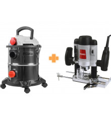 Набор инструментов Ресанта: фрезерная машина ФМ-1300Э + пылесос ПС-1500/20 902/20