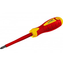 Диэлектрическая отвертка Зубр до 1000В ПРОФИ Cr-V PH 2 x 100 мм 25262-2-100_z01