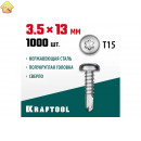 KRAFTOOL 13 х 3.5 мм, 1000 шт., нержавеющие саморезы DS-P с полукруглой головкой 300931-35-013