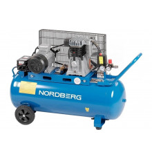 Поршневой компрессор с ременной передачей NORDBERG 380В, ресивер 100 л, 390л/мин NCE100/391 01-00000548