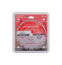 Диск отрезной алмазный сегментный Турбо 180x22.2x7 мм Интерскол 08107.180