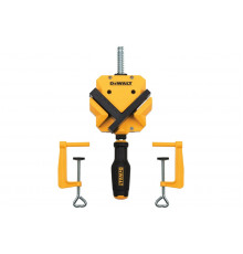 Угловая струбцина DEWALT большое усилие, 2 струбцины для крепления DWHT83853-0
