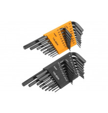 Набор Г-образных метрических и дюймовых шестигранников TOLSEN 1.27-8 мм, 0.05"-5/16", 36 предметов TT20094