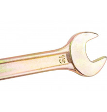 Рожковый ключ, 14x15 мм, желтый цинк СИБРТЕХ 14308