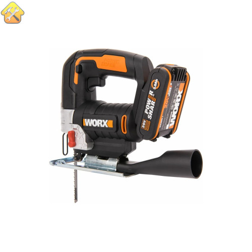 Аккумуляторный лобзик WORX 20 В, 1x2 Ач, кейс WX543