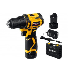 Бесщеточная дрель-шуруповерт STEHER 12 В, 35 Нм, 2 АКБ х 2 Ач, кейс CDB-120-2