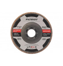 Круг лепестковый торцевой EXPERT 125x22.23 мм, P60, цирконий Patriot 819010026