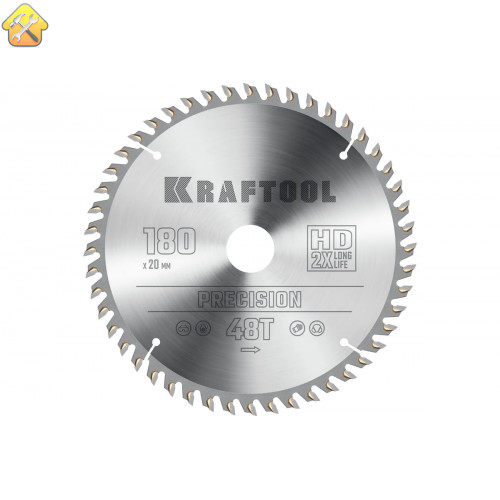 Диск пильный по дереву KRAFTOOL Precission 180x20 мм, 48T KRAFTOOL 36952-180-20