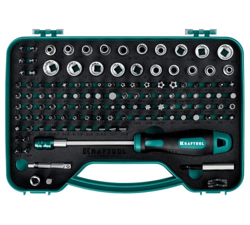 Набор: отвертка-битодержатель с насадками KRAFTOOL X-drive-122 122 шт. 26816