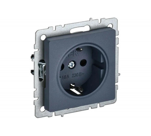 IEK Brite розетка одноместная рс11-1-0-брм
