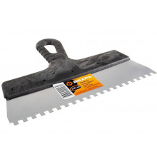 Зубчатый шпатель, нержавеющая cталь, пластиковая рукоятка 6х6 мм, 250мм Вихрь 73/3/2/27