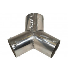 Y-образный металлический переходник для шланга D=75мм NORDBERG AT75