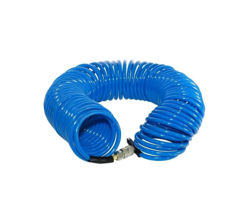 Шланг спиральный с фитингами рапид, полиуретан, 15 бар, 6x10 мм, 15 м FUBAG 8641907