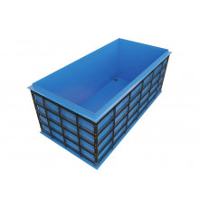 Прямоугольный наземный бассейн с металлокаркасом Экосети S8 2.5x2x1.5 м НПРБ25215S8