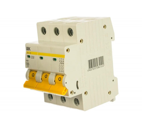 IEK ВА47-29 - надежный автоматический выключатель 0.29, 80мм, 70мм, 55мм, Арт. MVA20-3-050-C