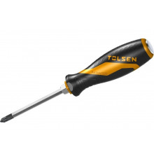 Крестовая отвертка TOLSEN "GRIPro" Phillips №3, 150 мм, силовая TT20127