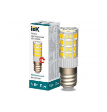 Светодиодная лампа IEK corn капсула 5вт 230в 4000к керамика e14 LLE-CORN-5-230-40-E14