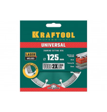 Диск алмазный сегментный по железобетону и бетону KRAFTOOL Universal 125х22 мм 36680-125