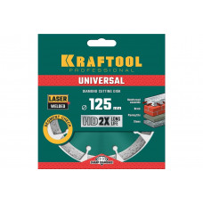 Диск алмазный сегментный по железобетону и бетону KRAFTOOL Universal 125х22 мм 36680-125