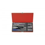 Набор шестигранных торцевых головок с принадлежностями 1/4", 4-13мм, 31шт KING TONY 2531MR