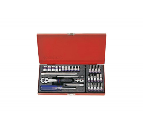 Набор торцевых головок 1/4 дюйма 4-13 мм, 31 предмет King Tony 2531MR