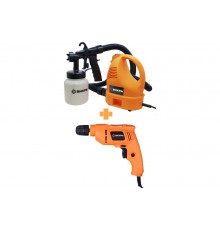 Набор инструментов Вихрь: дрель Д-550Б + краскопульт ЭКП-700В 900/26