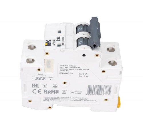 Автоматический выключатель IEK M06N 2P C 32А AR-M06N-2-C032