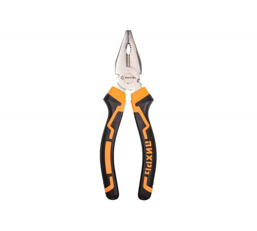 Плоскогубцы (пассатижи), 160мм., никелированные, двухкомпонентные рукоятки, Вихрь