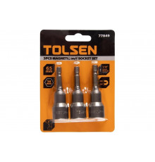 Набор головок шестигранных магнитных для шуруповерта 14х65 мм, 1/4", 3 предмета TOLSEN TT77849