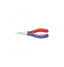Захватные длинногубцы для электроники плоскокруглые губки, 145 мм, 2-комп ручки KNIPEX KN-3562145