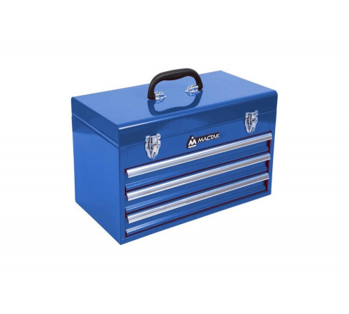 Инструментальный ящик с 3 полками МАСТАК синий 511-03380B