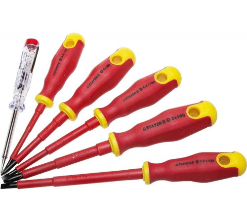 STAYER 6 шт., набор отверток диэлектрических 25145-H6_z01