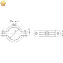 ЗУБР 5 шт., 4", оцинкованный, хомут трубный с гайкой 37850-107-116 Мастер