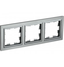 3-местная рамка IEK Brite ру-3-брс сталь BR-M32-K46