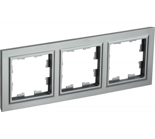 Трехместная рамка IEK Brite ру-3-брс