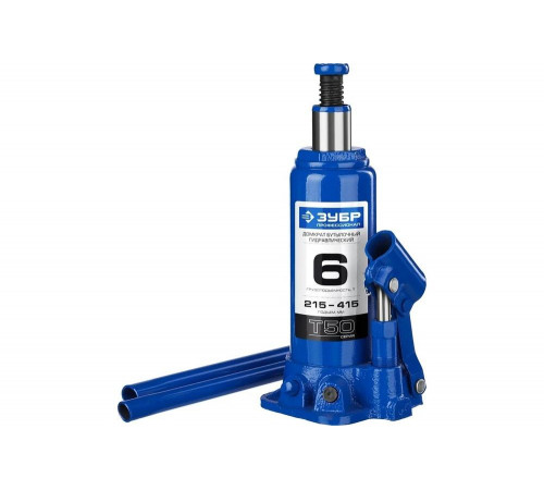 ЗУБР 6 т, 215-415 мм, домкрат бутылочный гидравлический T50 43060-6_z01 Профессионал