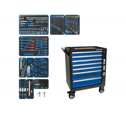 Набор инструментов в чёрной тележке KING TONY DRIVE 251 предмет 9G35-251MRV