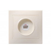 Компьютерная 1местная розетка IEK КВАРТА кремовый EKK10-K33-DM