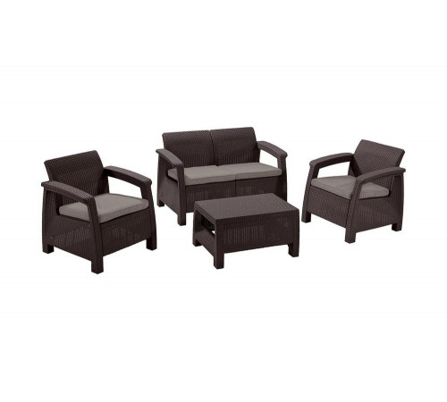 Комплект мебели Keter Corfu set коричневый 258952
