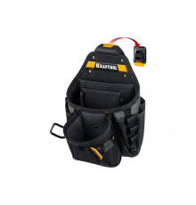 Поясная сумка 350x260 мм с быстросъёмным креплением KRAFTOOL FastClip KP-27, 27 карманов и петли 38773