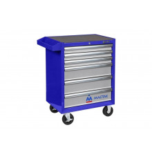 Тележка инструментальная (6 ящиков, синяя) МАСТАК 521-06581B