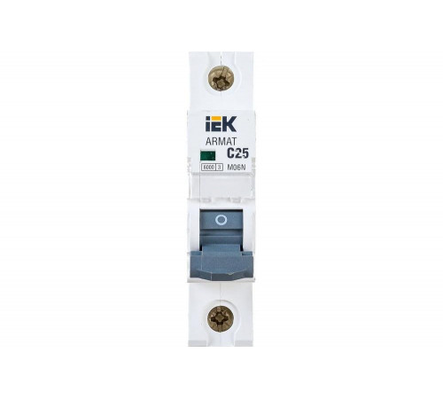 Автоматический выключатель IEK ARMAT M06N 1P C 25А AR-M06N-1-C025