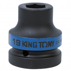 KING TONY 853519M Головка торцевая ударная 1 дюйм шестигранная 19 мм