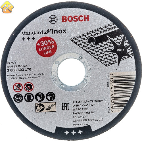 Отрезной круг по нержавейке Bosch Standard