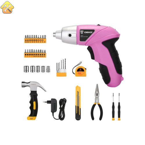 Аккумуляторная отвертка DEKO DKS4 и набор 36 Tools Kit 063-4109