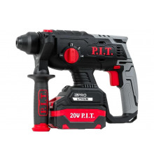 Аккумуляторный перфоратор P.I.T. бесщеточный, 20 В,1.8 Дж, 3-х реж, бур 22 мм,1 акб. Li-Ion 4 Ач, ЗУ 3 А, кейс PBH20H-22B/1